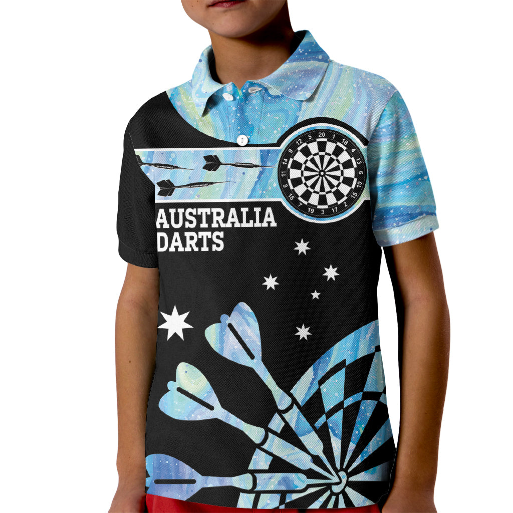 Personalised Australia Darts Opal Vibes Kid Polo Shirt