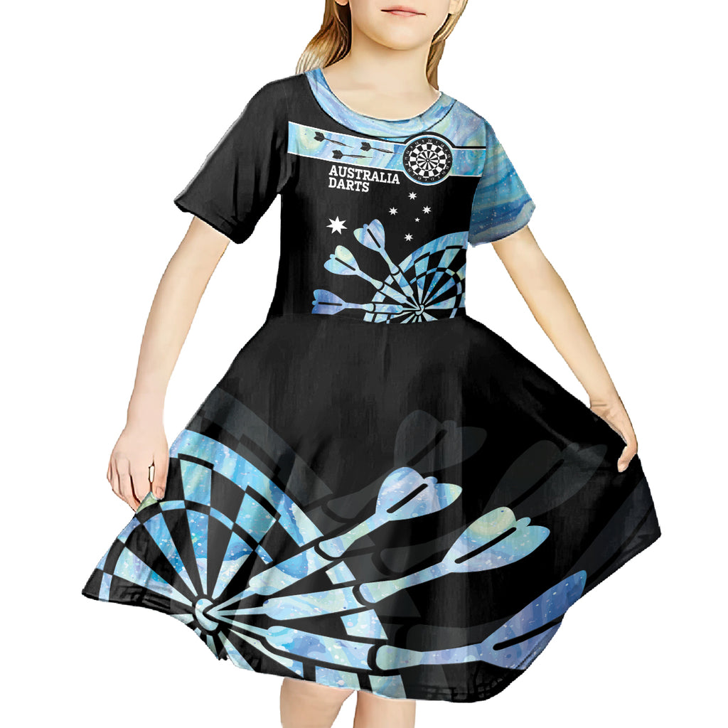 Personalised Australia Darts Opal Vibes Kid Short Sleeve Dress