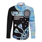 Personalised Australia Darts Opal Vibes Long Sleeve Button Shirt