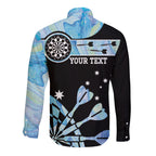 Personalised Australia Darts Opal Vibes Long Sleeve Button Shirt