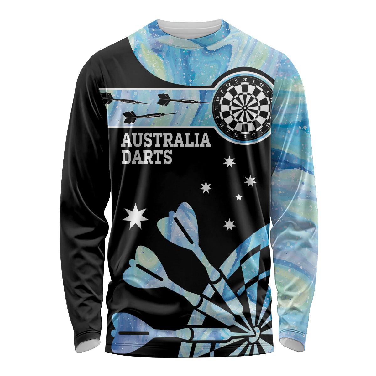 Personalised Australia Darts Opal Vibes Long Sleeve Shirt
