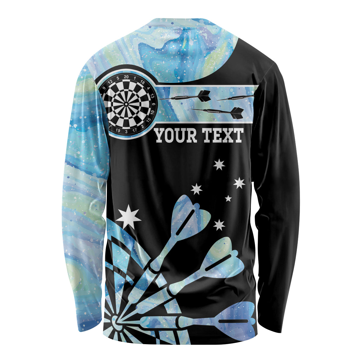 Personalised Australia Darts Opal Vibes Long Sleeve Shirt