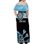 Personalised Australia Darts Opal Vibes Off Shoulder Maxi Dress