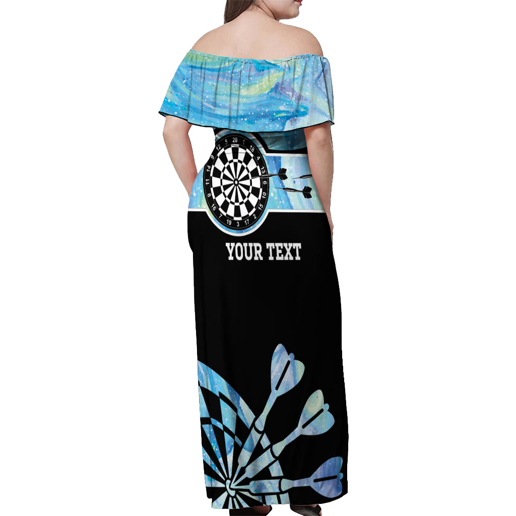 Personalised Australia Darts Opal Vibes Off Shoulder Maxi Dress