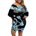 Personalised Australia Darts Opal Vibes Off Shoulder Short Dress