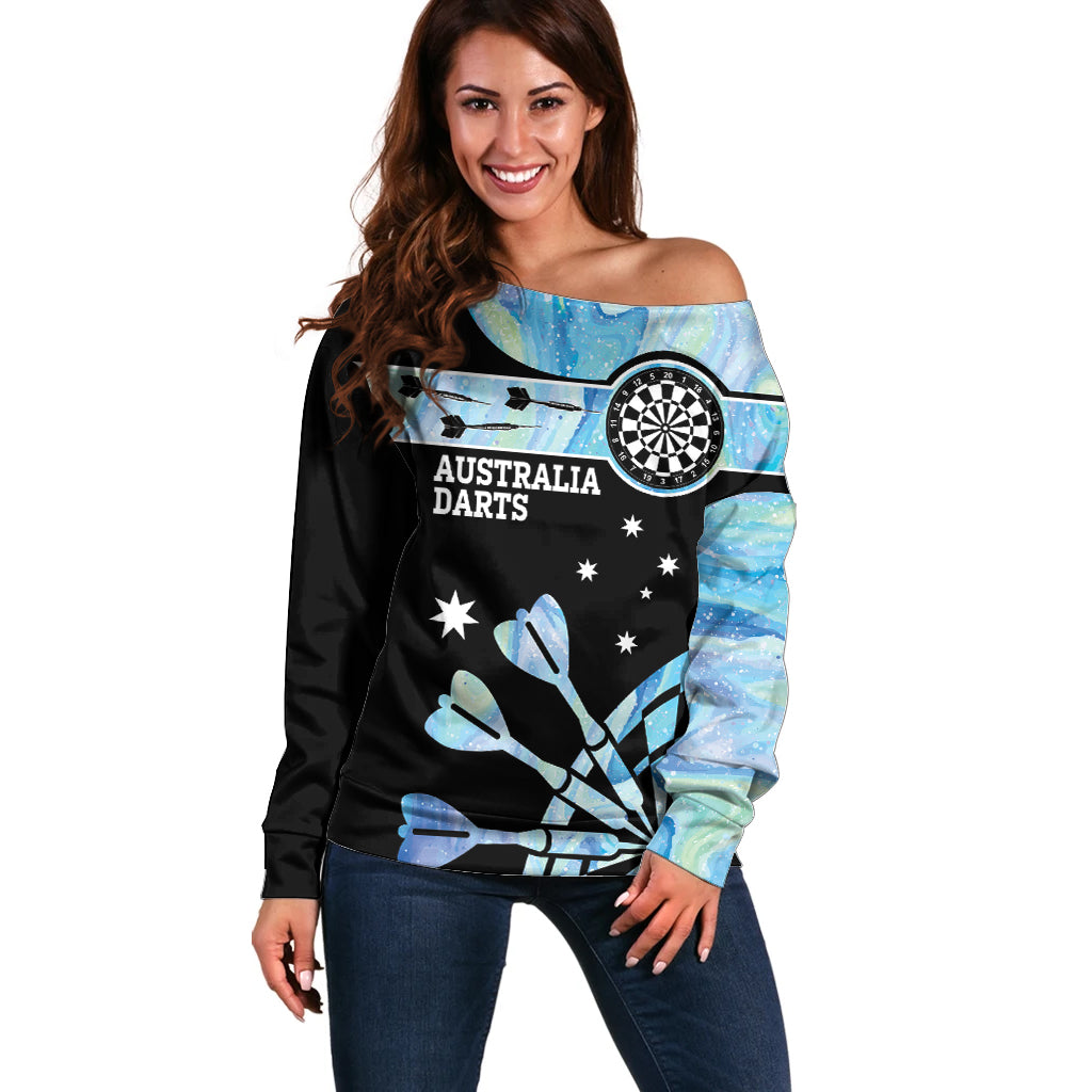 Personalised Australia Darts Opal Vibes Off Shoulder Sweater