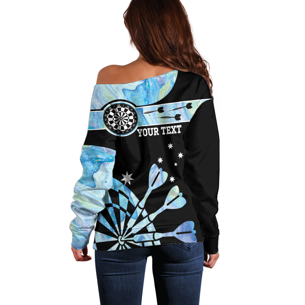 Personalised Australia Darts Opal Vibes Off Shoulder Sweater
