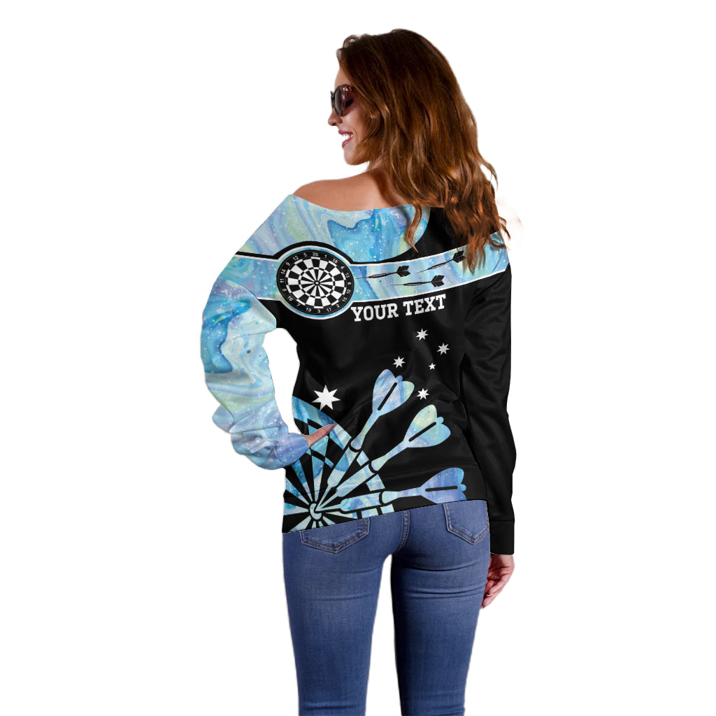 Personalised Australia Darts Opal Vibes Off Shoulder Sweater