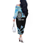 Personalised Australia Darts Opal Vibes Off The Shoulder Long Sleeve Dress