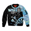 Personalised Australia Darts Opal Vibes Sleeve Zip Bomber Jacket