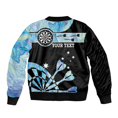 Personalised Australia Darts Opal Vibes Sleeve Zip Bomber Jacket