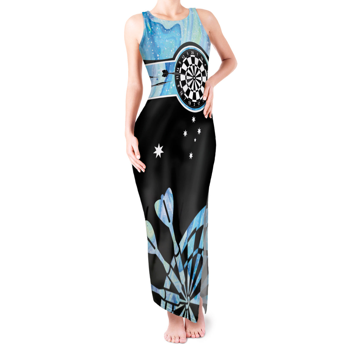 Personalised Australia Darts Opal Vibes Tank Maxi Dress