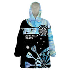 Personalised Australia Darts Opal Vibes Wearable Blanket Hoodie