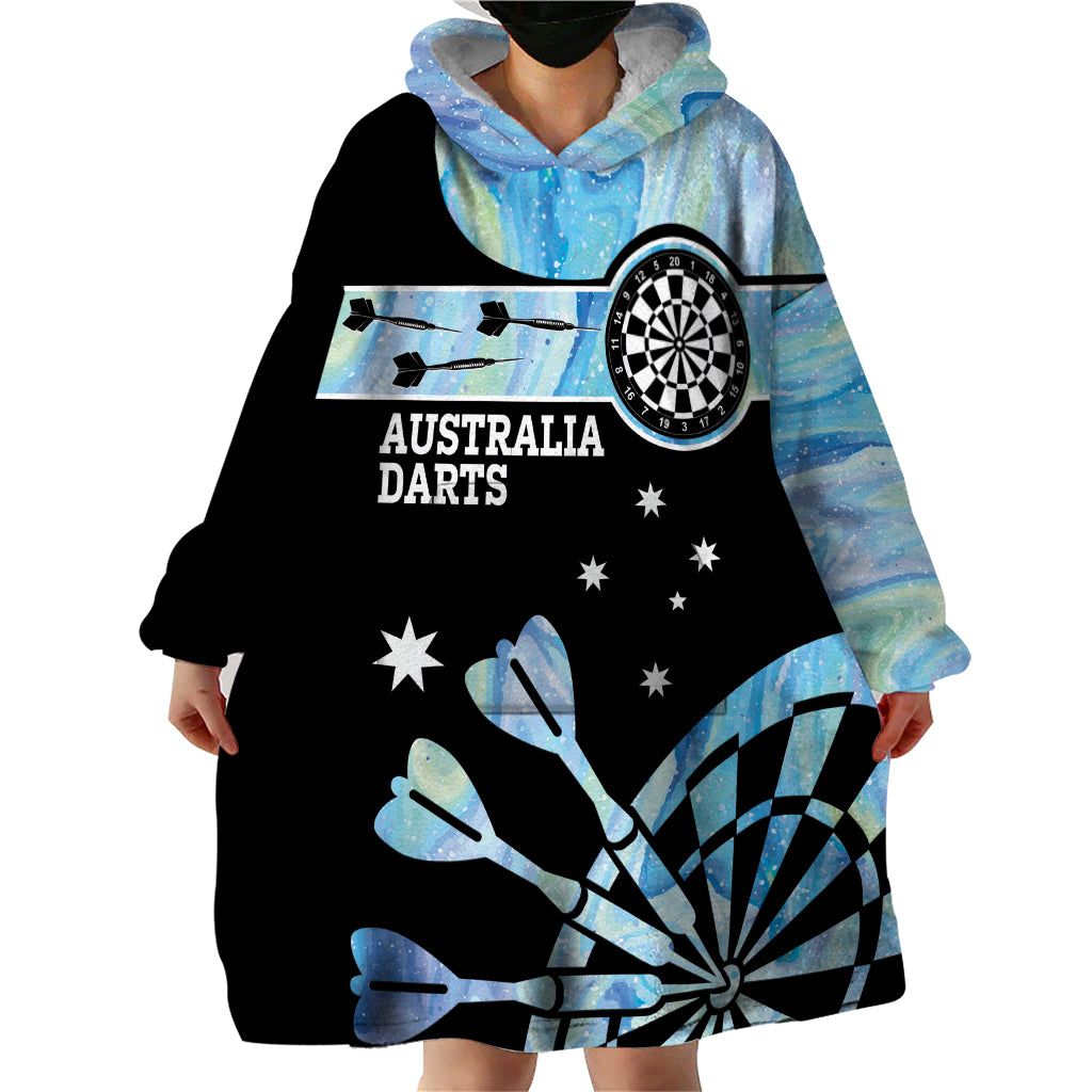 Personalised Australia Darts Opal Vibes Wearable Blanket Hoodie