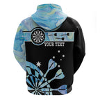 Personalised Australia Darts Opal Vibes Zip Hoodie