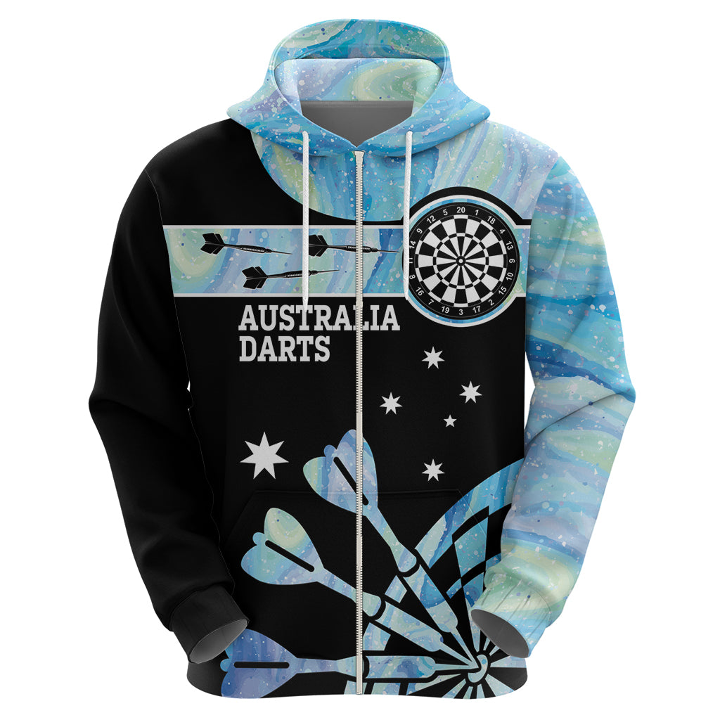 Personalised Australia Darts Opal Vibes Zip Hoodie
