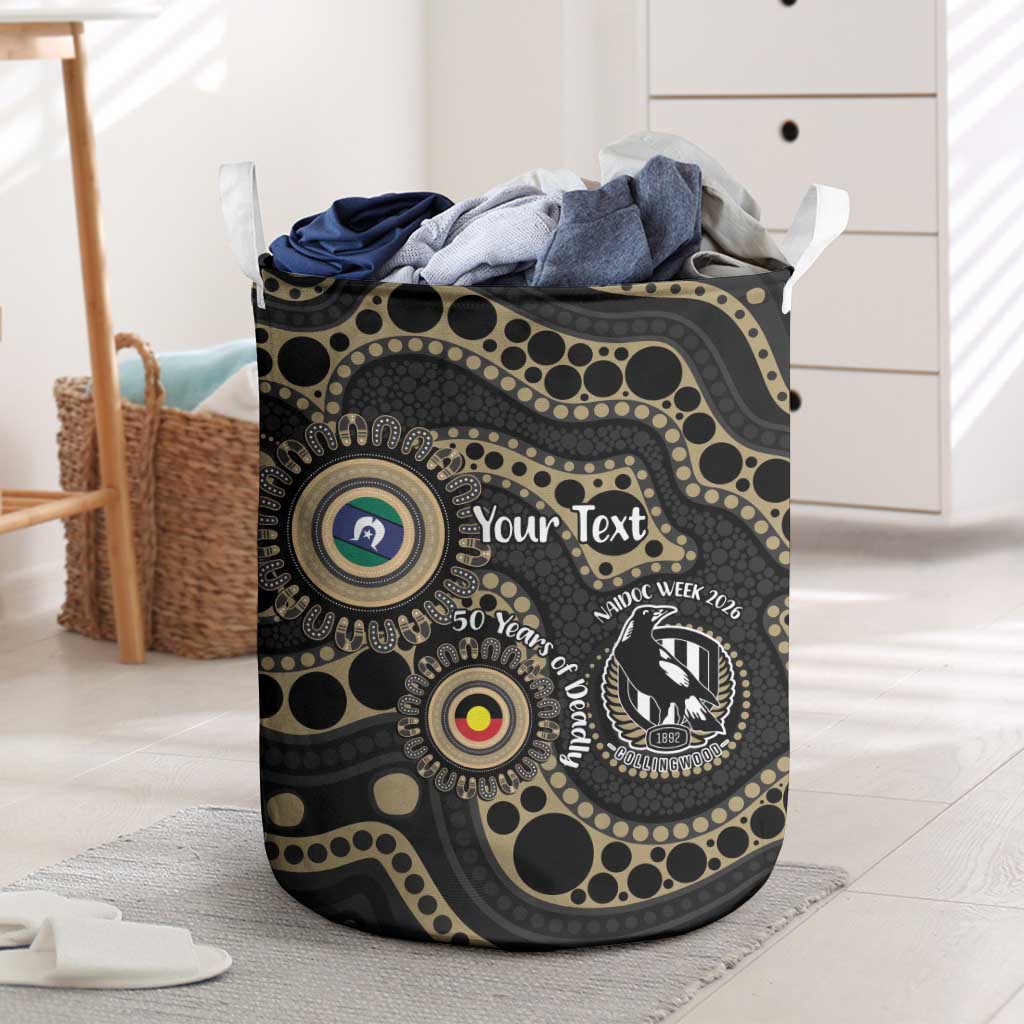 Collingwood NAIDOC Week 2026 Personalised Laundry Basket 50 Years of Deadly Aboriginal Art