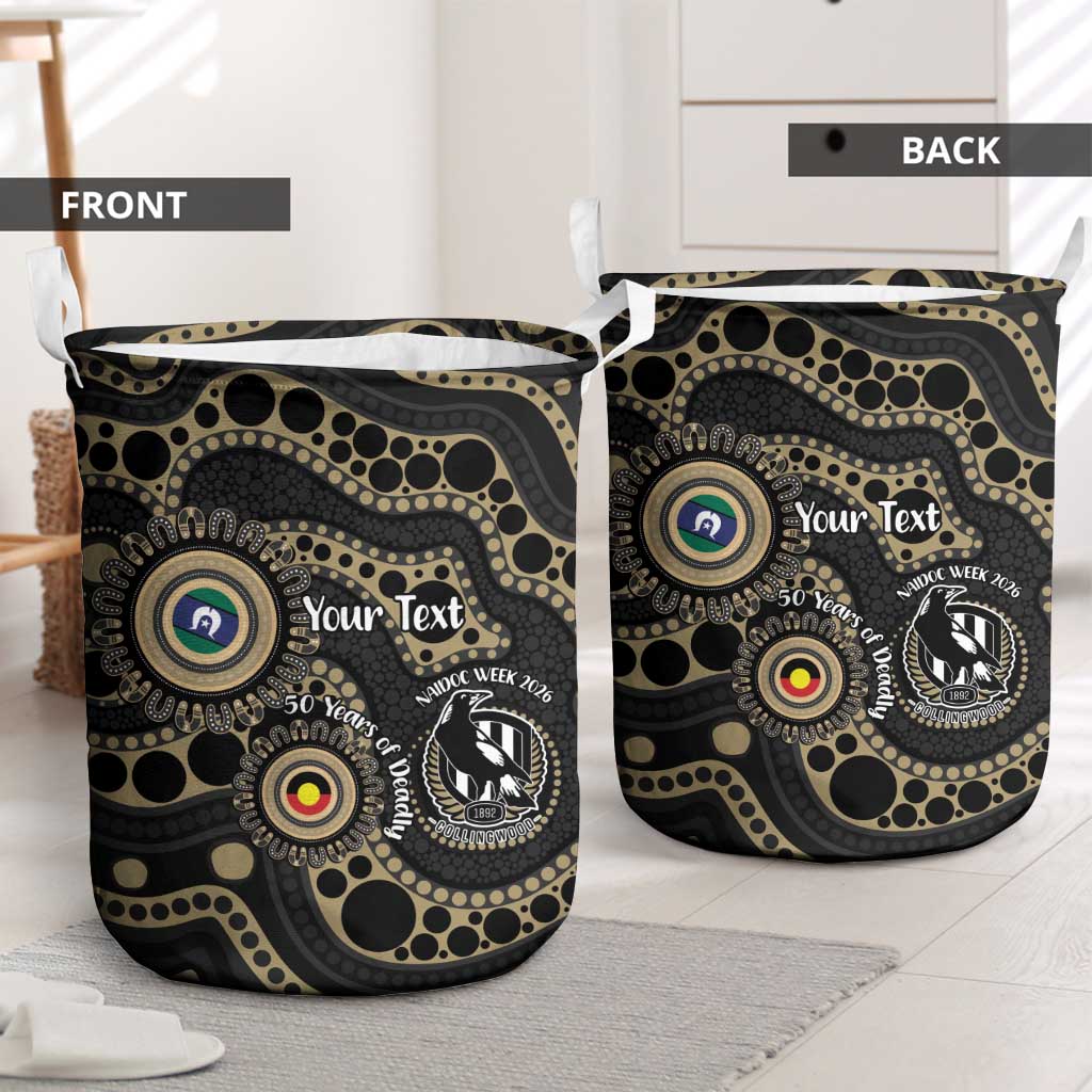 Collingwood NAIDOC Week 2026 Personalised Laundry Basket 50 Years of Deadly Aboriginal Art