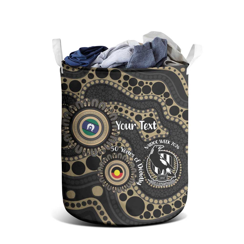 Collingwood NAIDOC Week 2026 Personalised Laundry Basket 50 Years of Deadly Aboriginal Art