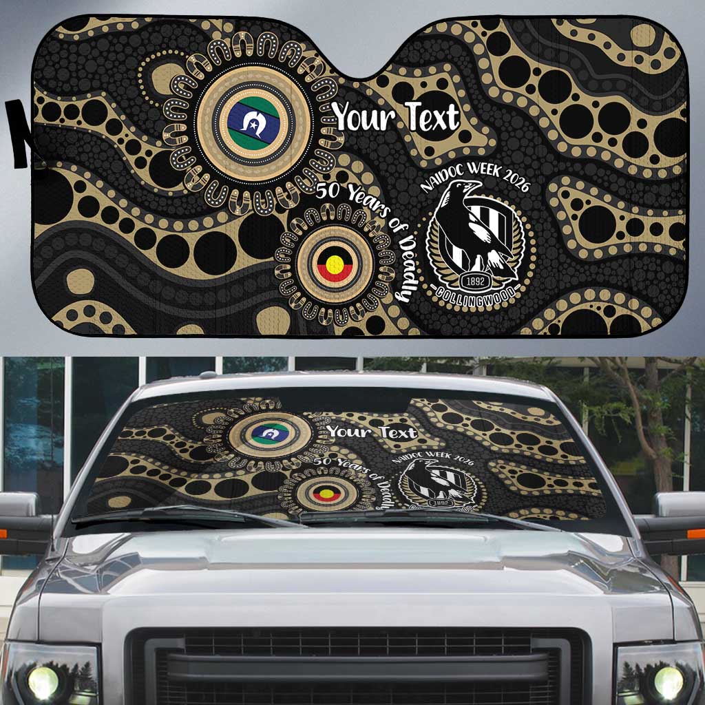 Collingwood NAIDOC Week 2026 Personalised Auto Sun Shade 50 Years of Deadly Aboriginal Art
