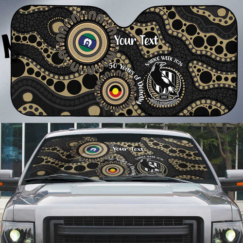 Collingwood NAIDOC Week 2026 Personalised Auto Sun Shade 50 Years of Deadly Aboriginal Art