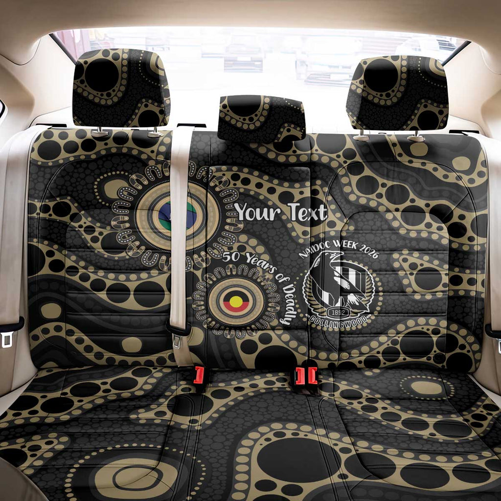Collingwood NAIDOC Week 2026 Personalised Back Car Seat Cover 50 Years of Deadly Aboriginal Art