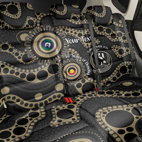 Collingwood NAIDOC Week 2026 Personalised Back Car Seat Cover 50 Years of Deadly Aboriginal Art