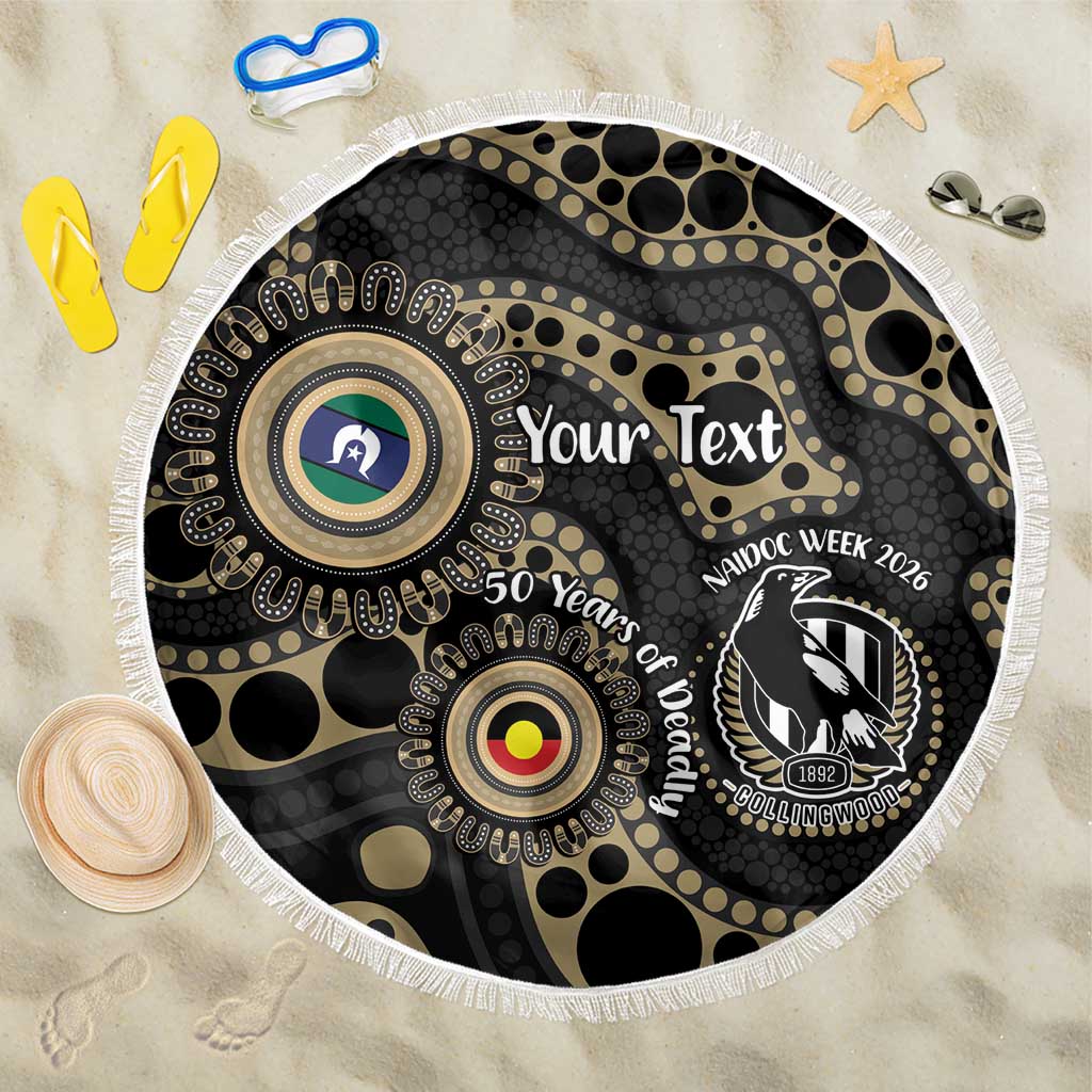 Collingwood NAIDOC Week 2026 Personalised Beach Blanket 50 Years of Deadly Aboriginal Art