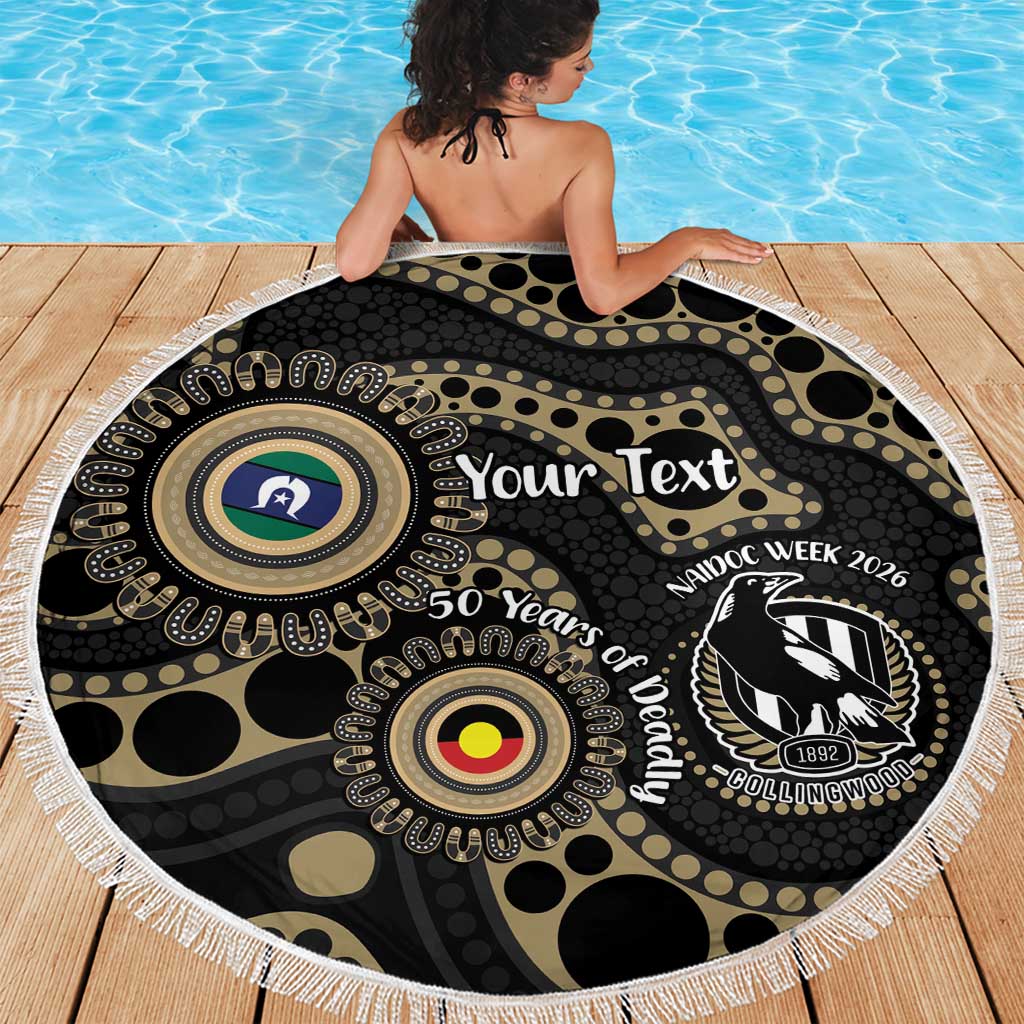 Collingwood NAIDOC Week 2026 Personalised Beach Blanket 50 Years of Deadly Aboriginal Art