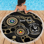 Collingwood NAIDOC Week 2026 Personalised Beach Blanket 50 Years of Deadly Aboriginal Art