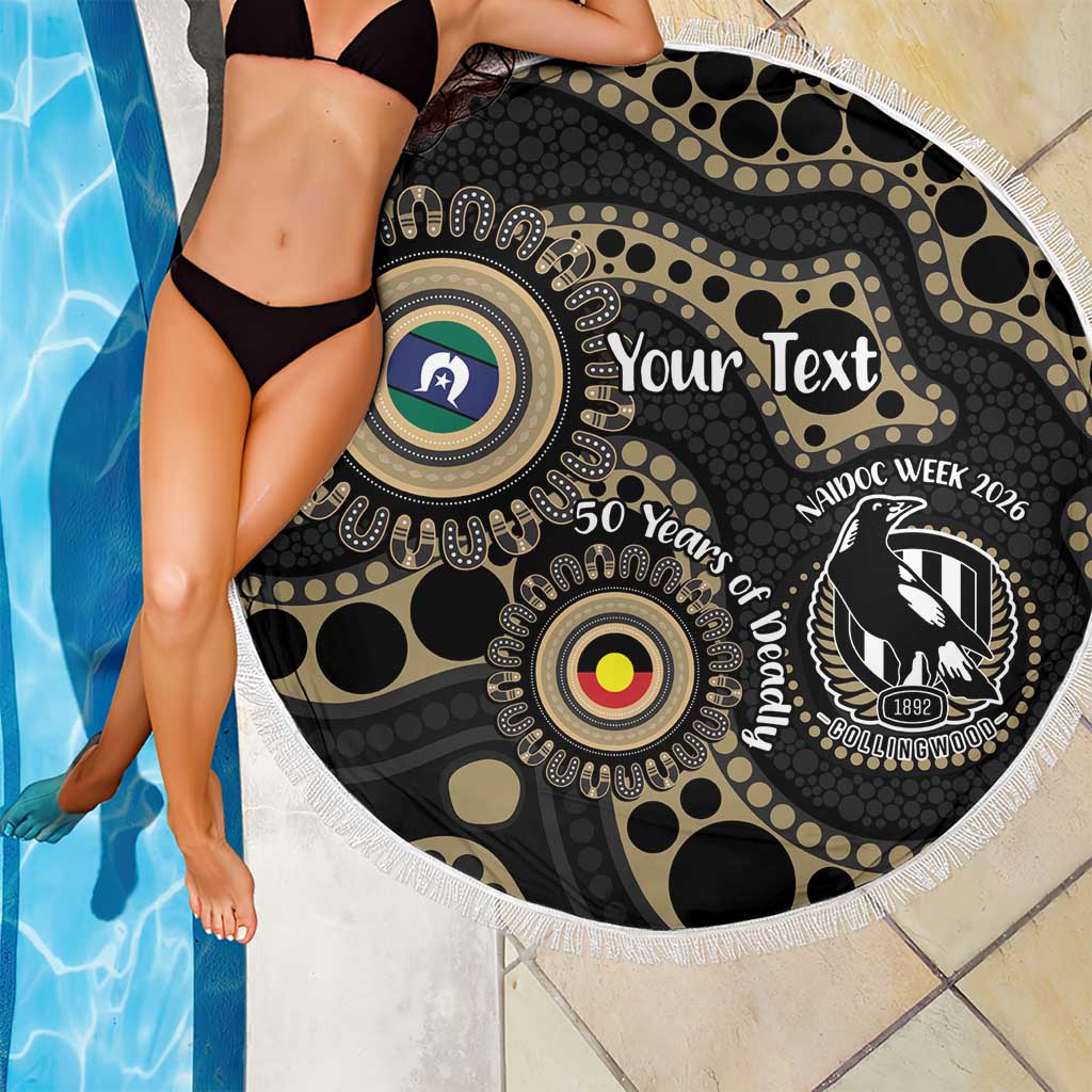Collingwood NAIDOC Week 2026 Personalised Beach Blanket 50 Years of Deadly Aboriginal Art