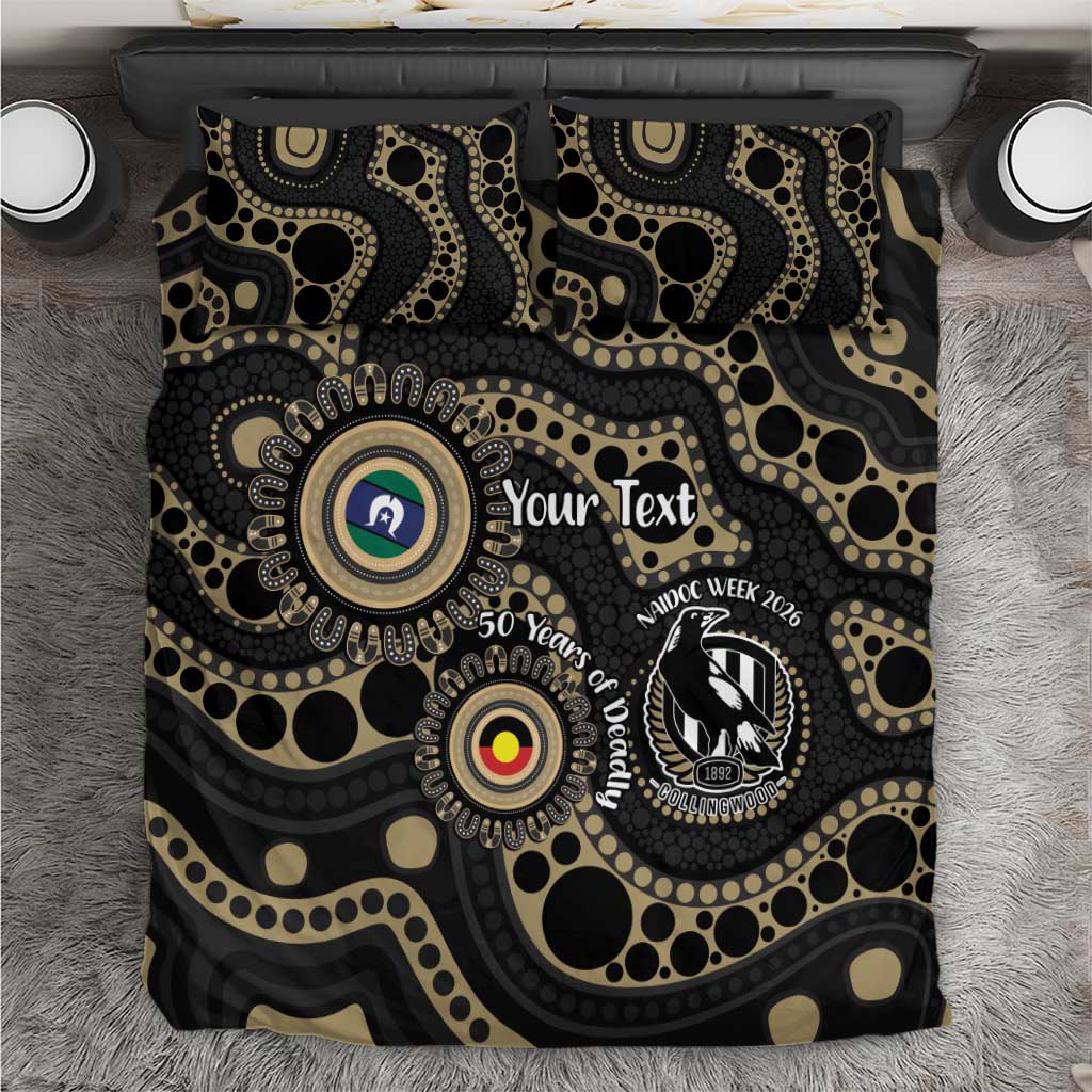 Collingwood NAIDOC Week 2026 Personalised Bedding Set 50 Years of Deadly Aboriginal Art