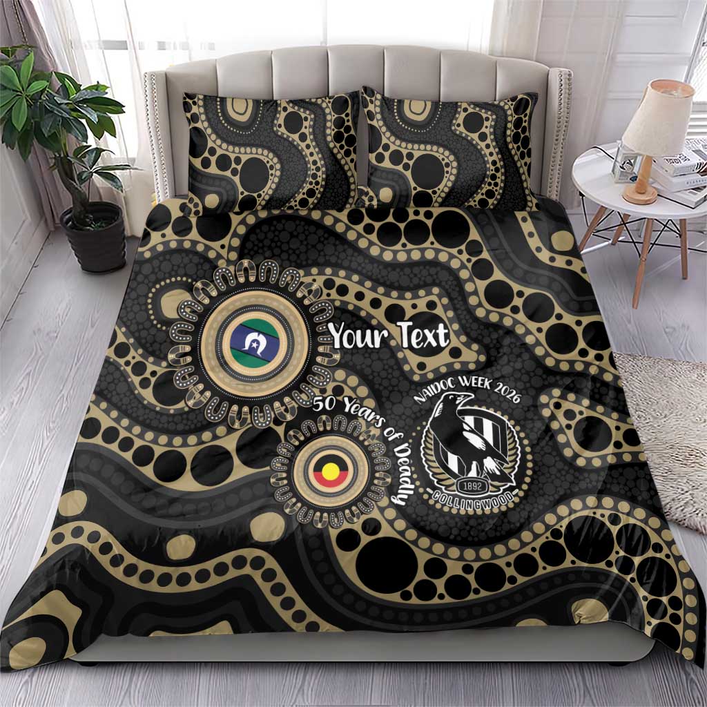 Collingwood NAIDOC Week 2026 Personalised Bedding Set 50 Years of Deadly Aboriginal Art