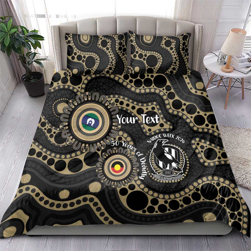 Collingwood NAIDOC Week 2026 Personalised Bedding Set 50 Years of Deadly Aboriginal Art