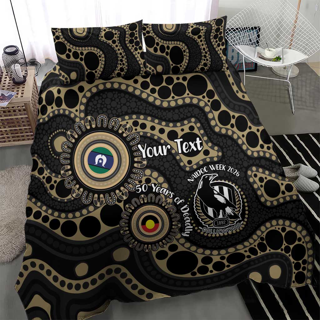 Collingwood NAIDOC Week 2026 Personalised Bedding Set 50 Years of Deadly Aboriginal Art