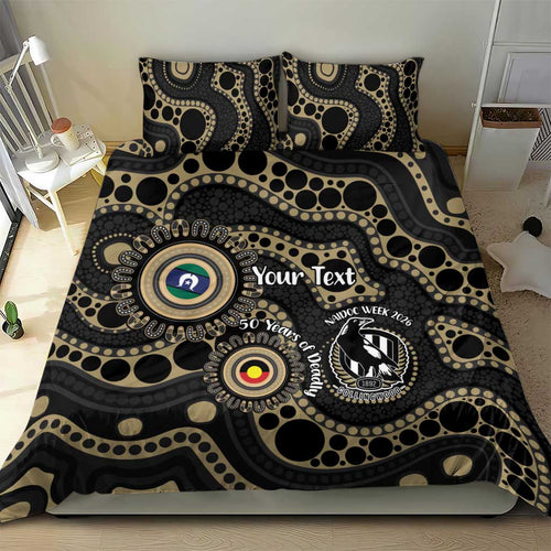 Collingwood NAIDOC Week 2026 Personalised Bedding Set 50 Years of Deadly Aboriginal Art