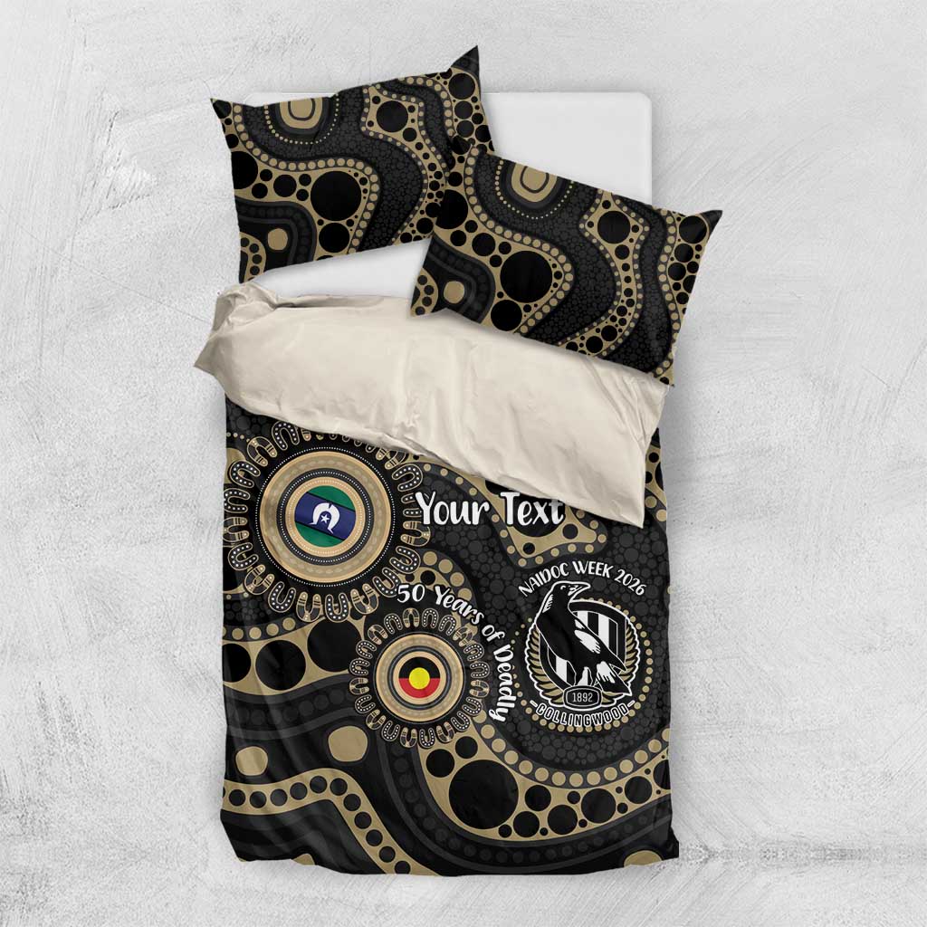 Collingwood NAIDOC Week 2026 Personalised Bedding Set 50 Years of Deadly Aboriginal Art