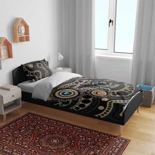 Collingwood NAIDOC Week 2026 Personalised Bedding Set 50 Years of Deadly Aboriginal Art