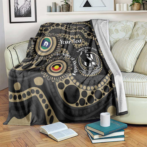 Collingwood NAIDOC Week 2026 Personalised Blanket 50 Years of Deadly Aboriginal Art
