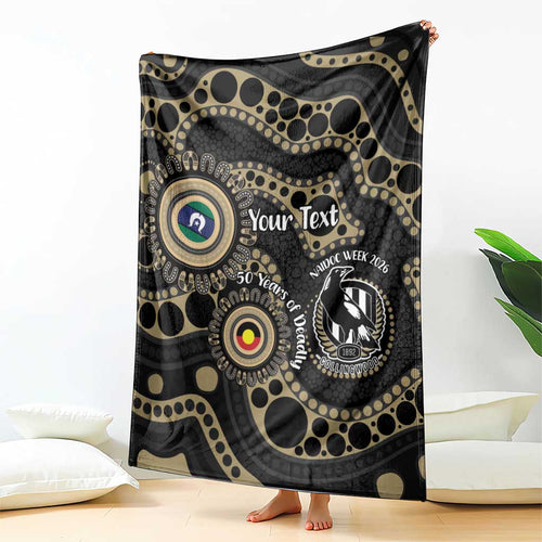 Collingwood NAIDOC Week 2026 Personalised Blanket 50 Years of Deadly Aboriginal Art
