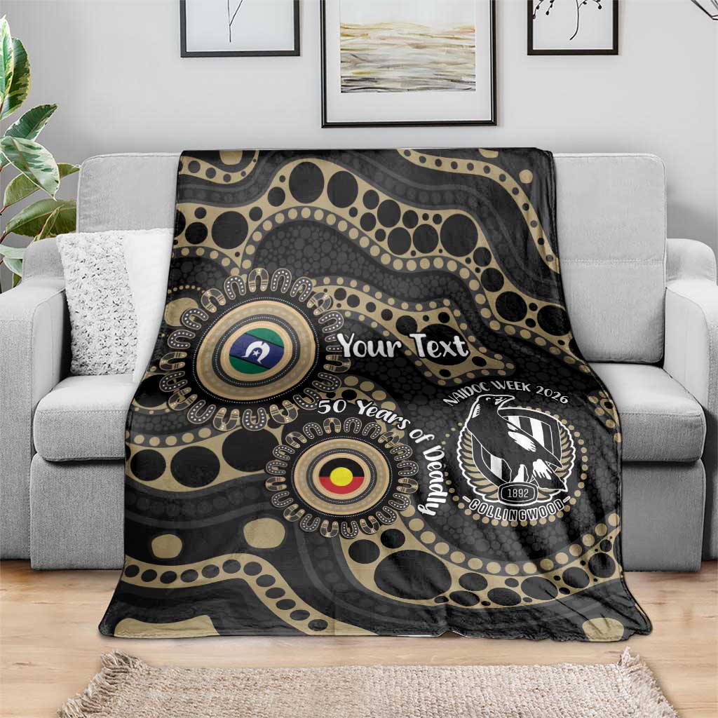 Collingwood NAIDOC Week 2026 Personalised Blanket 50 Years of Deadly Aboriginal Art