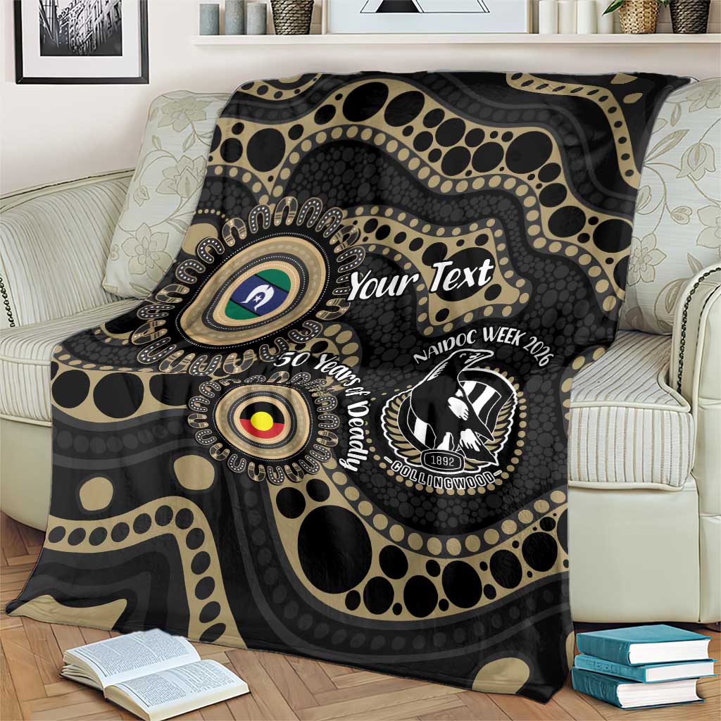Collingwood NAIDOC Week 2026 Personalised Blanket 50 Years of Deadly Aboriginal Art
