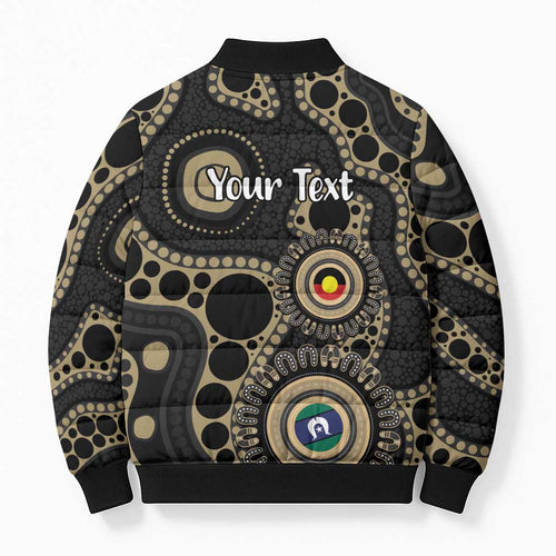 Collingwood NAIDOC Week 2026 Personalised Bomber Puffer Jacket 50 Years of Deadly Aboriginal Art