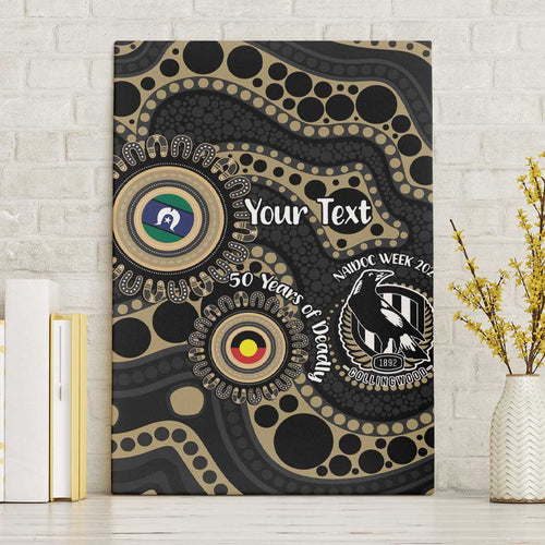 Collingwood NAIDOC Week 2026 Personalised Canvas Wall Art 50 Years of Deadly Aboriginal Art