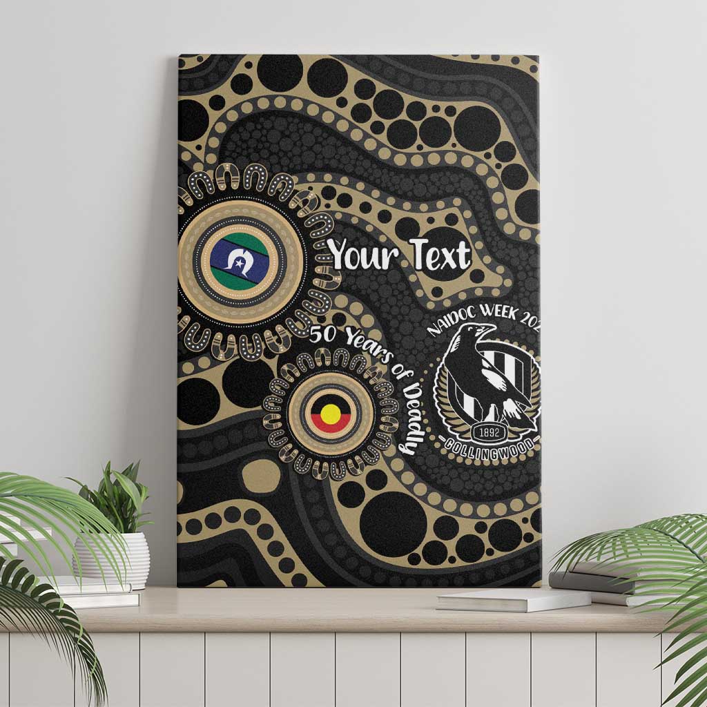 Collingwood NAIDOC Week 2026 Personalised Canvas Wall Art 50 Years of Deadly Aboriginal Art