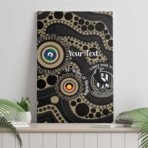 Collingwood NAIDOC Week 2026 Personalised Canvas Wall Art 50 Years of Deadly Aboriginal Art