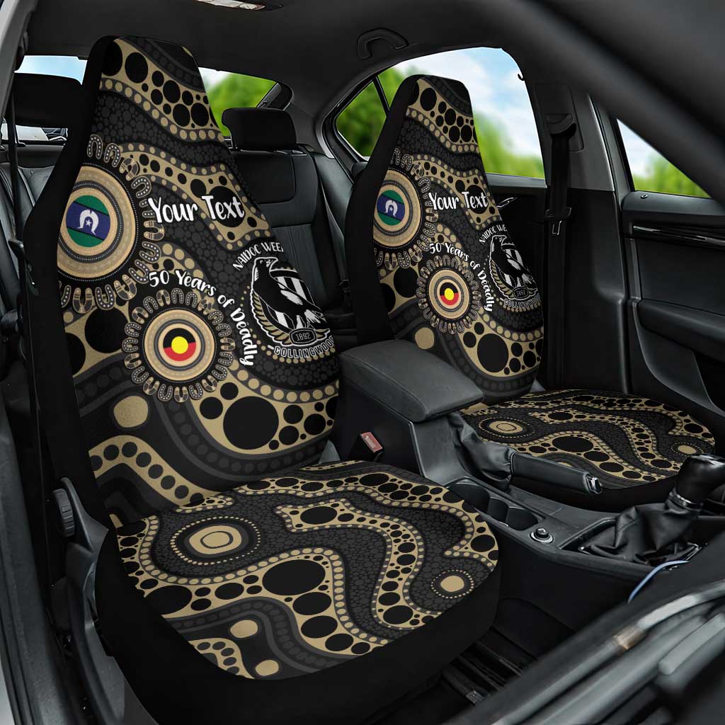 Collingwood NAIDOC Week 2026 Personalised Car Seat Cover 50 Years of Deadly Aboriginal Art