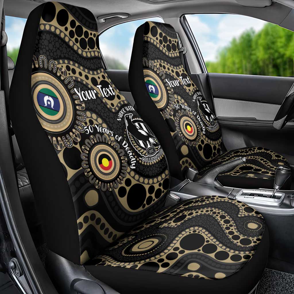 Collingwood NAIDOC Week 2026 Personalised Car Seat Cover 50 Years of Deadly Aboriginal Art