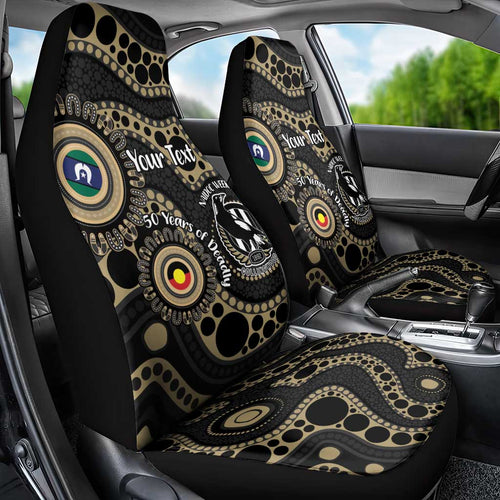 Collingwood NAIDOC Week 2026 Personalised Car Seat Cover 50 Years of Deadly Aboriginal Art