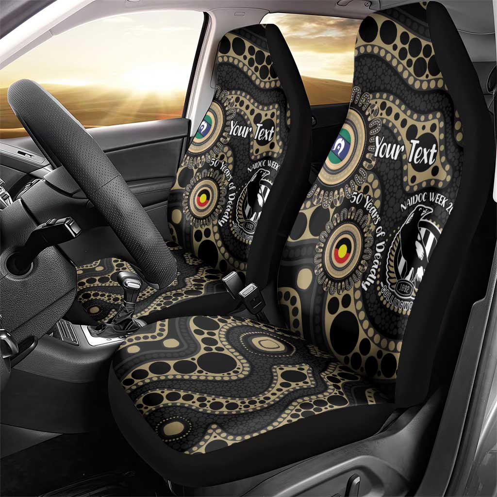 Collingwood NAIDOC Week 2026 Personalised Car Seat Cover 50 Years of Deadly Aboriginal Art